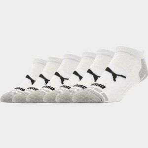 Puma 6-Pack Low-Cut Socks Half Terry White 10-13